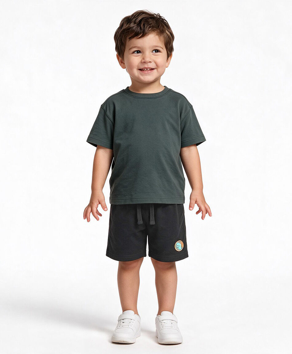 Short beb&eacute; parche dinosaurio