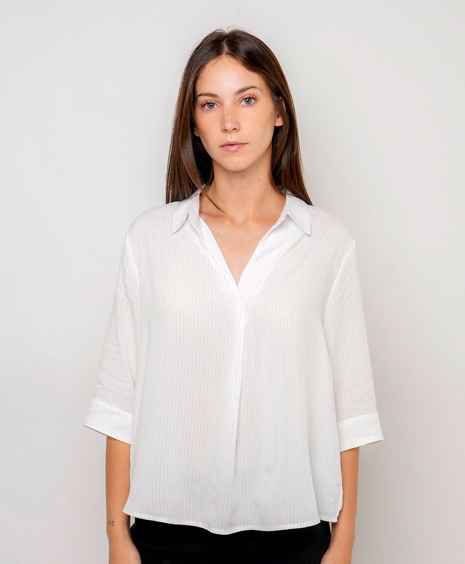 Blusa mujer manga 3/4 rayas