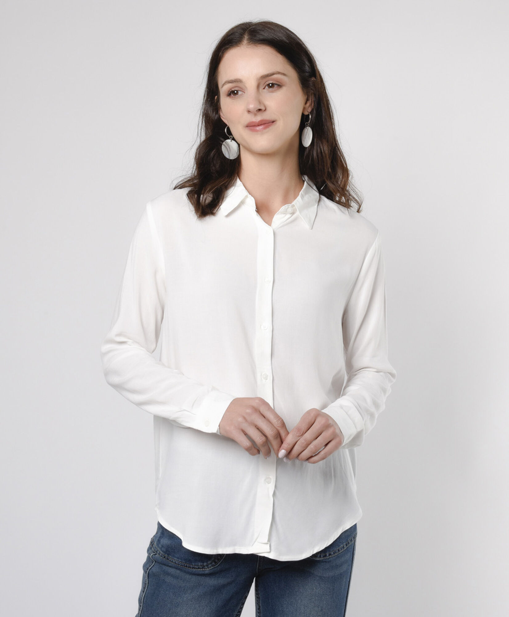 Blusa mujer camisera blanca Blusa mujer camisera blanca