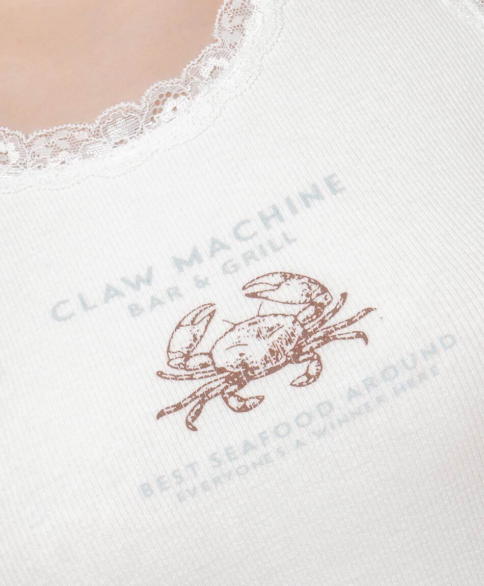 Polera mujer estampado cangrejo