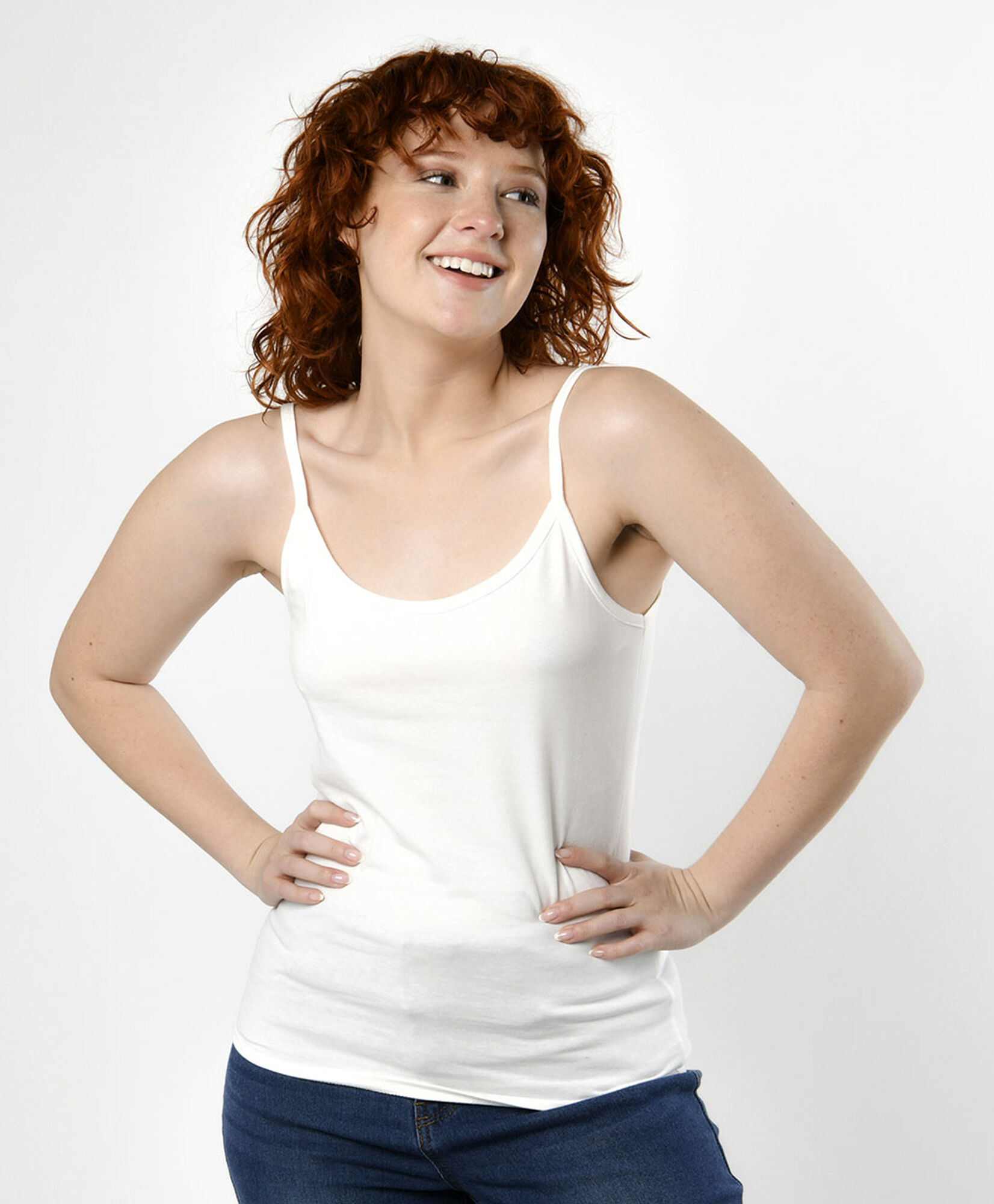 Polera mujer básica pabilo blanca Polera mujer básica pabilo blanca