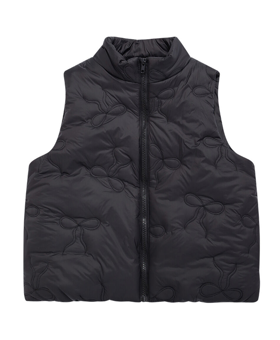 Parka ni&ntilde;a sin mangas negro