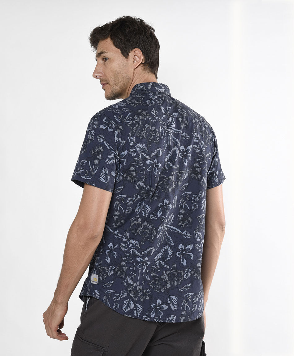 Camisa floral manga corta