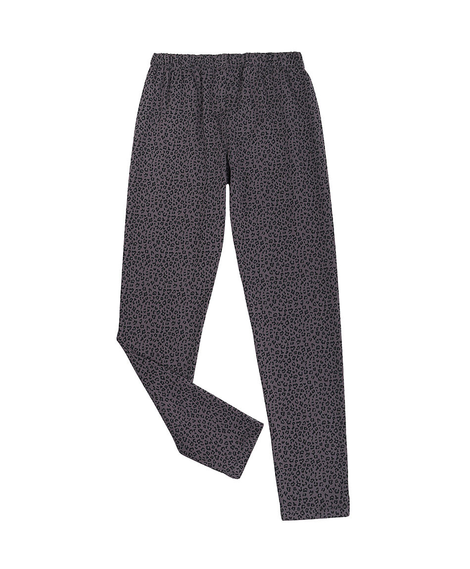 Leggins ni&ntilde;a animal print grey