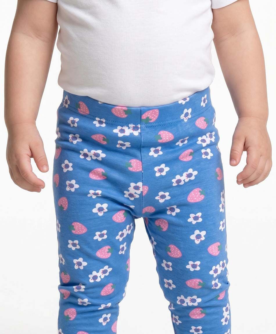 Leggins beb&eacute; frutillas flores