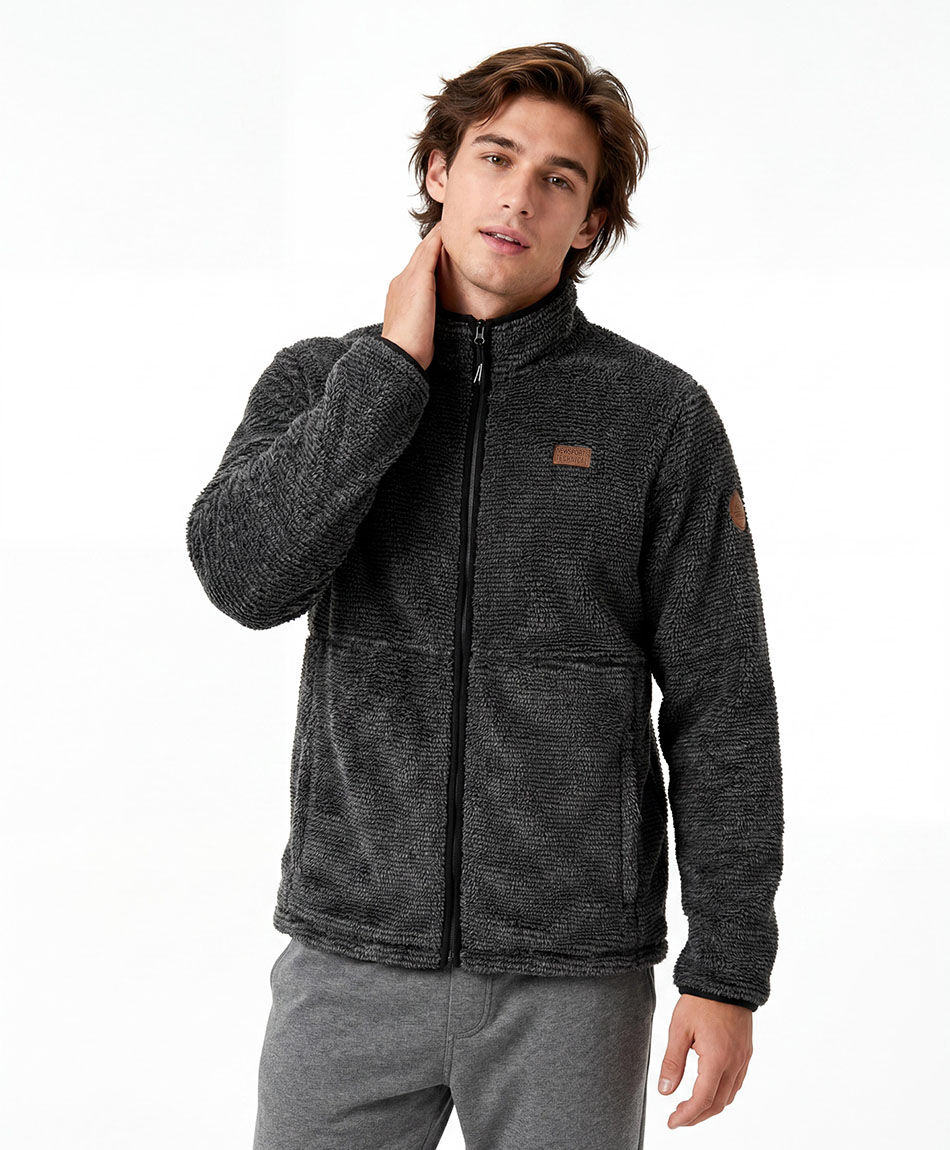 Chaqueta deportiva hombre polar l&iacute;neas