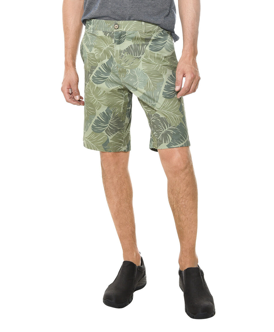 Bermuda estampado gabardina