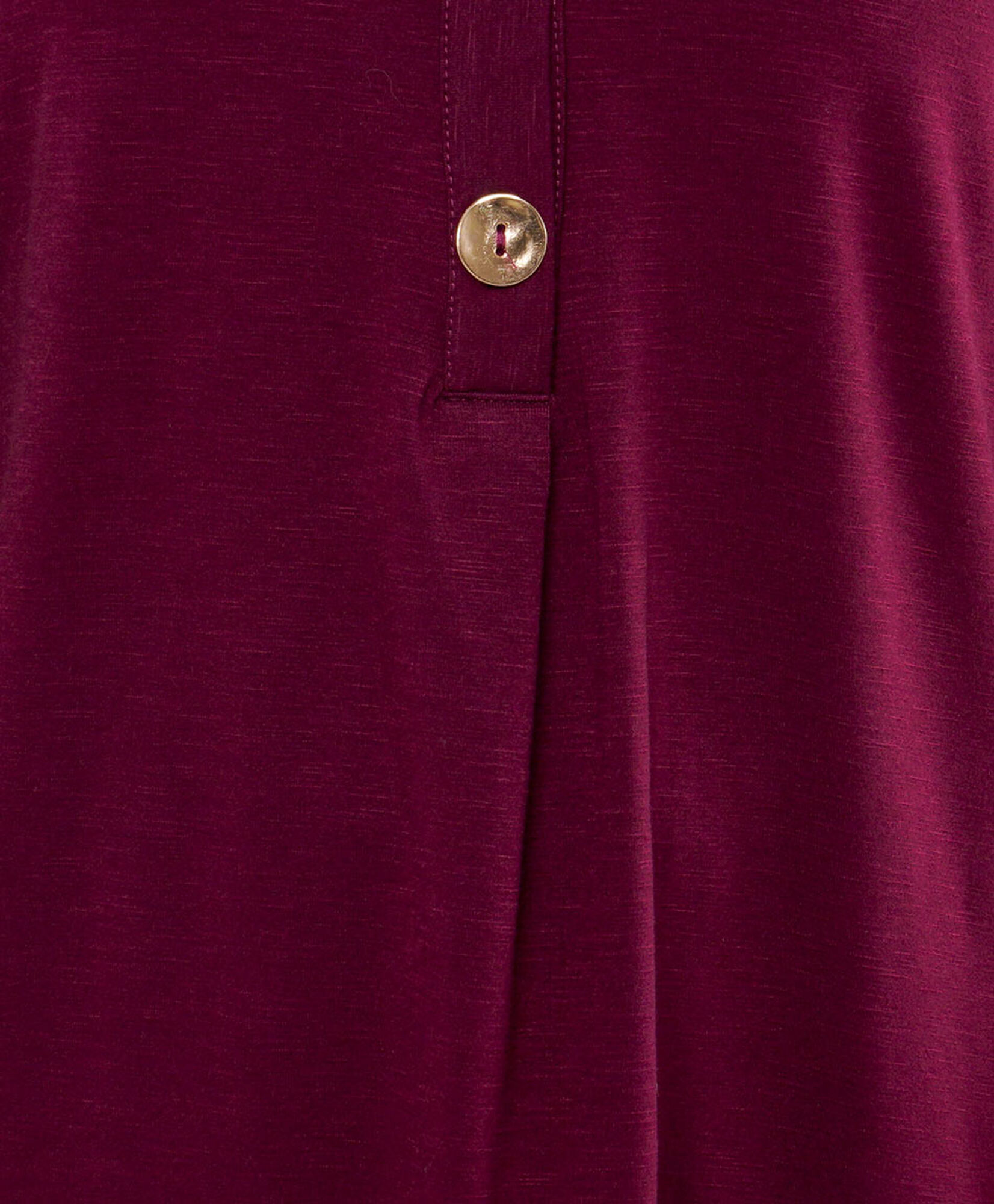 Polera mujer doble botón roja Polera mujer doble botón roja