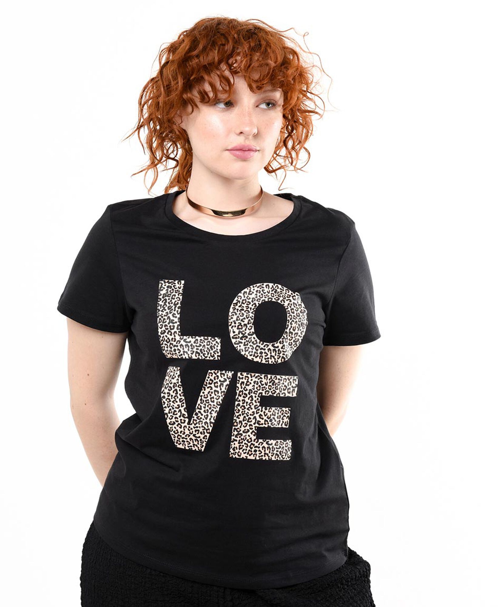 Polera mujer love animal print Polera mujer love animal print