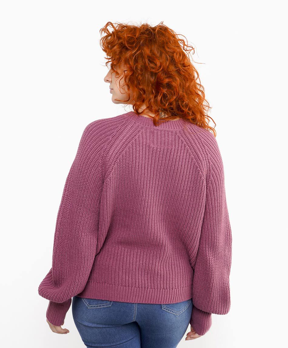 Sweater mujer punto ingl&eacute;s pink