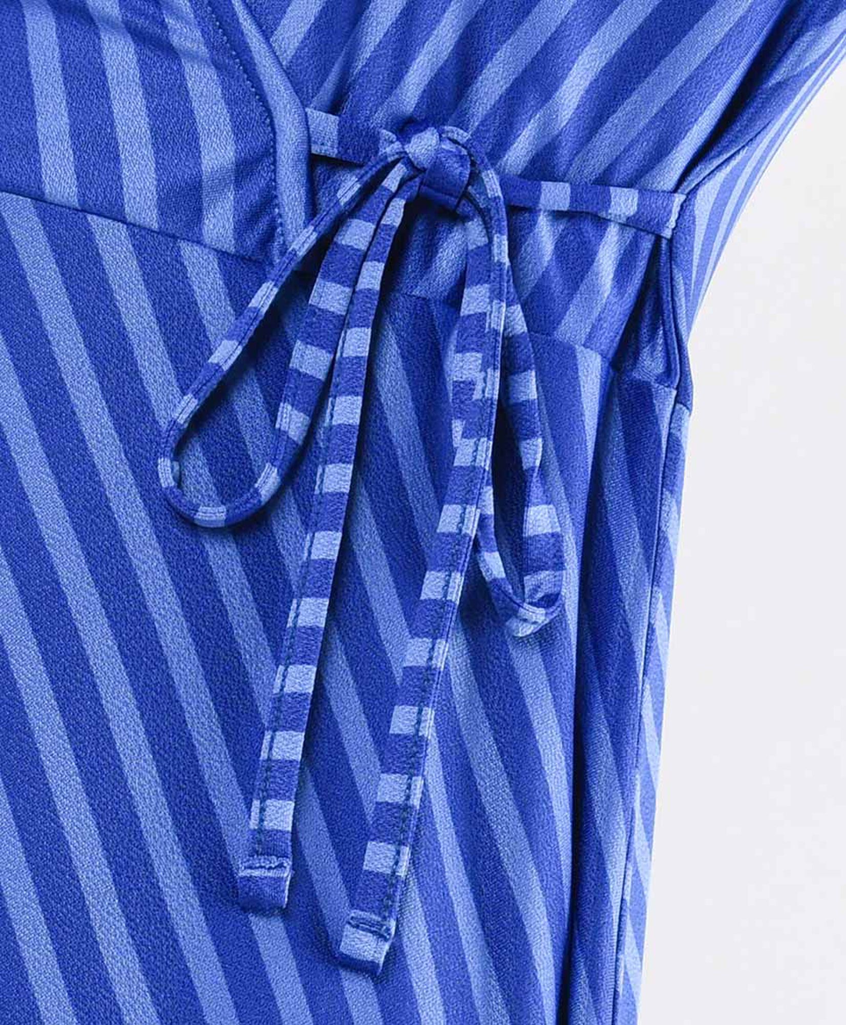 Vestido mujer cruzado líneas azul Vestido mujer cruzado líneas azul