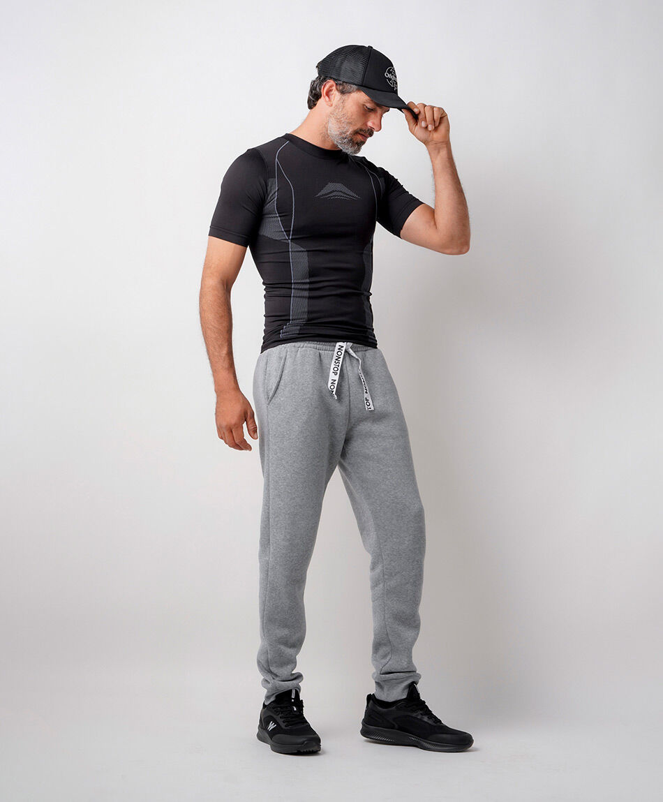 Pantal&oacute;n deportivo hombre liso gris