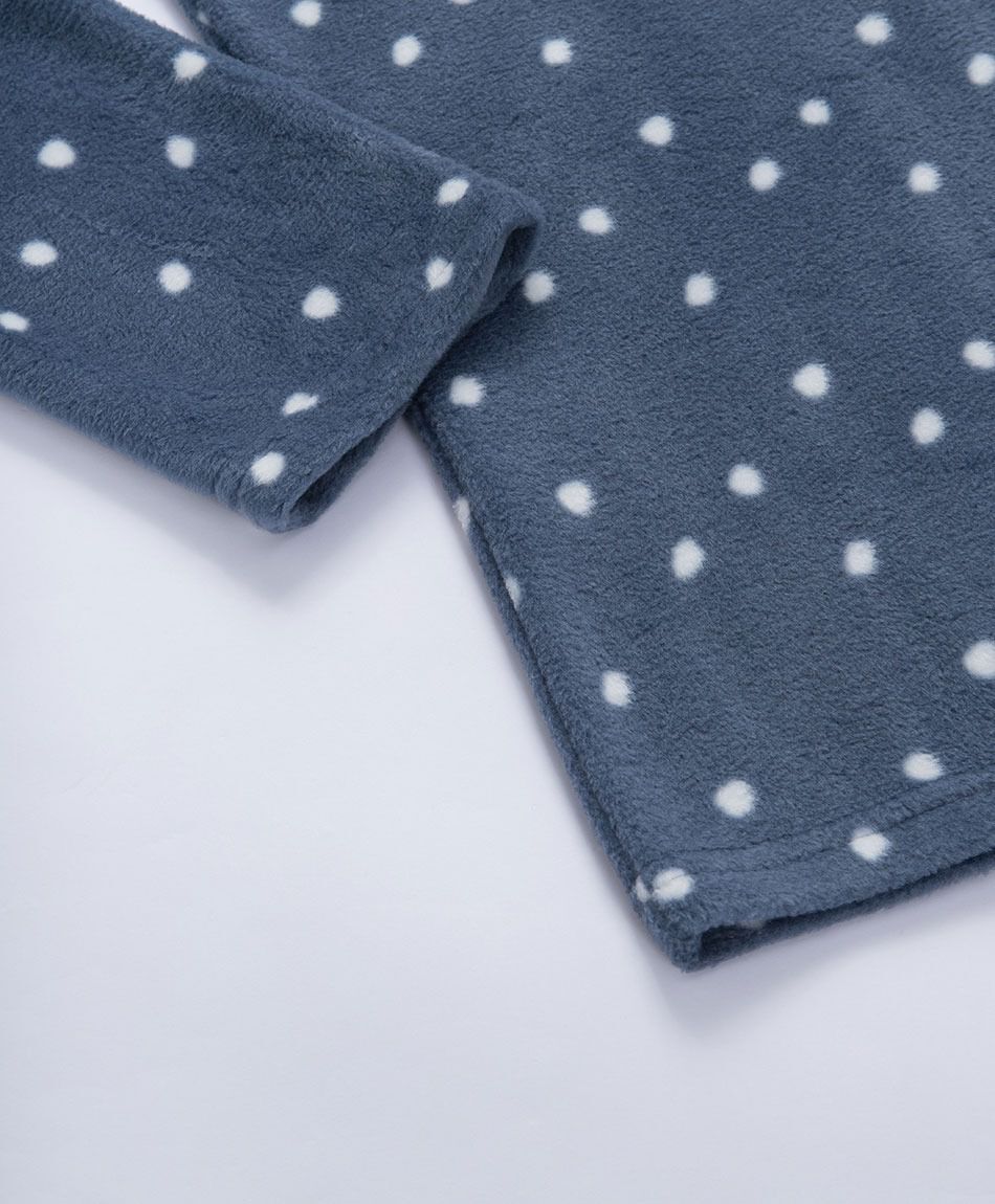 Pijama mujer polar lunares white