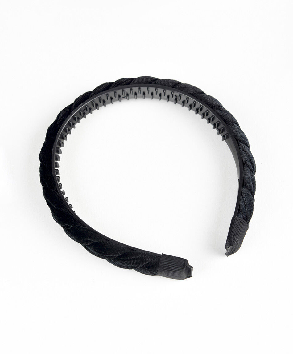 Cintillo mujer trenzado plush 1 pieza