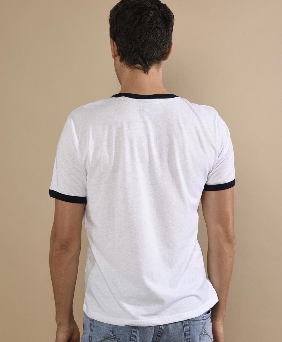 Polera manga corta cuello redondo