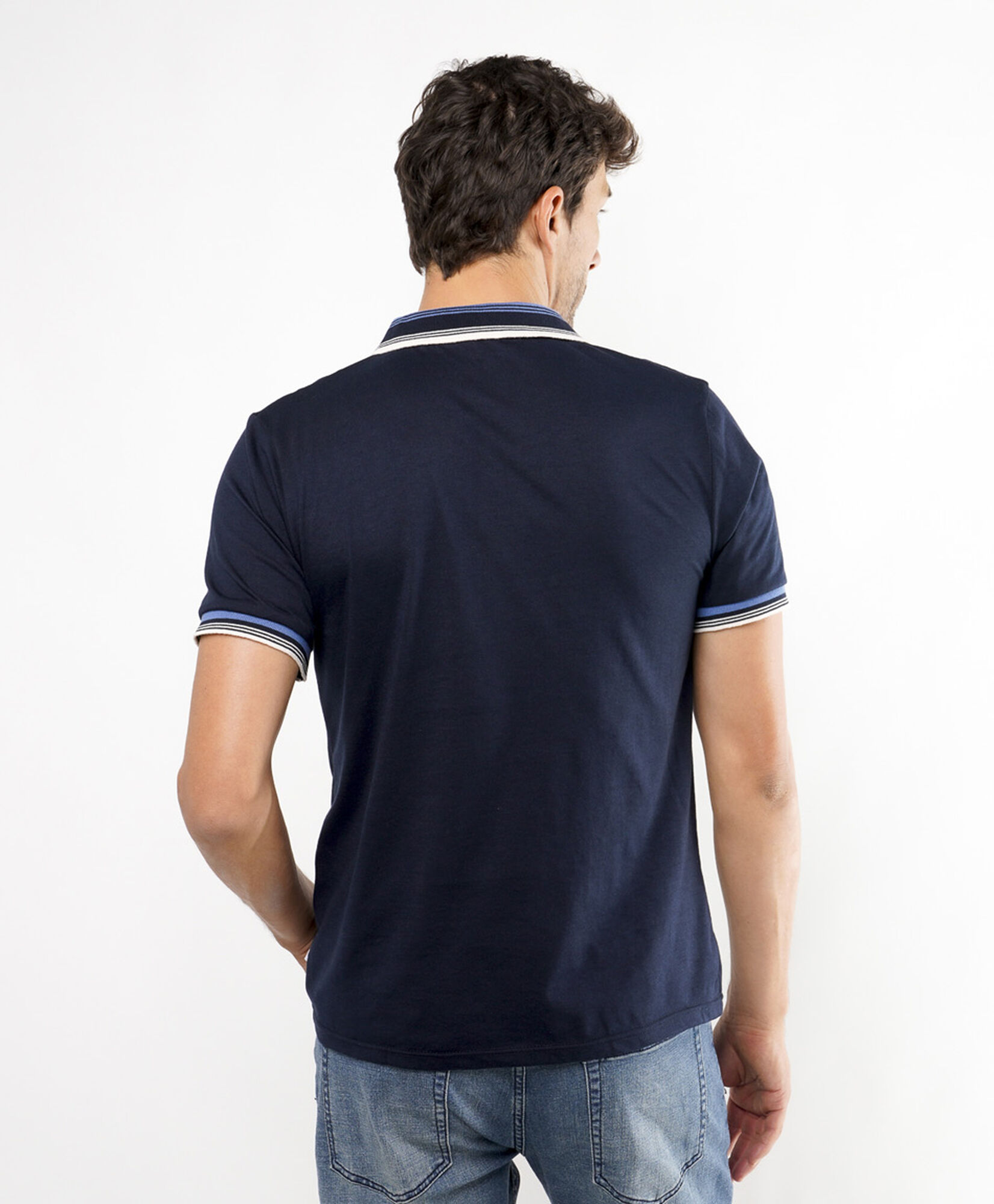 Polera hombre polo líneas Polera hombre polo líneas