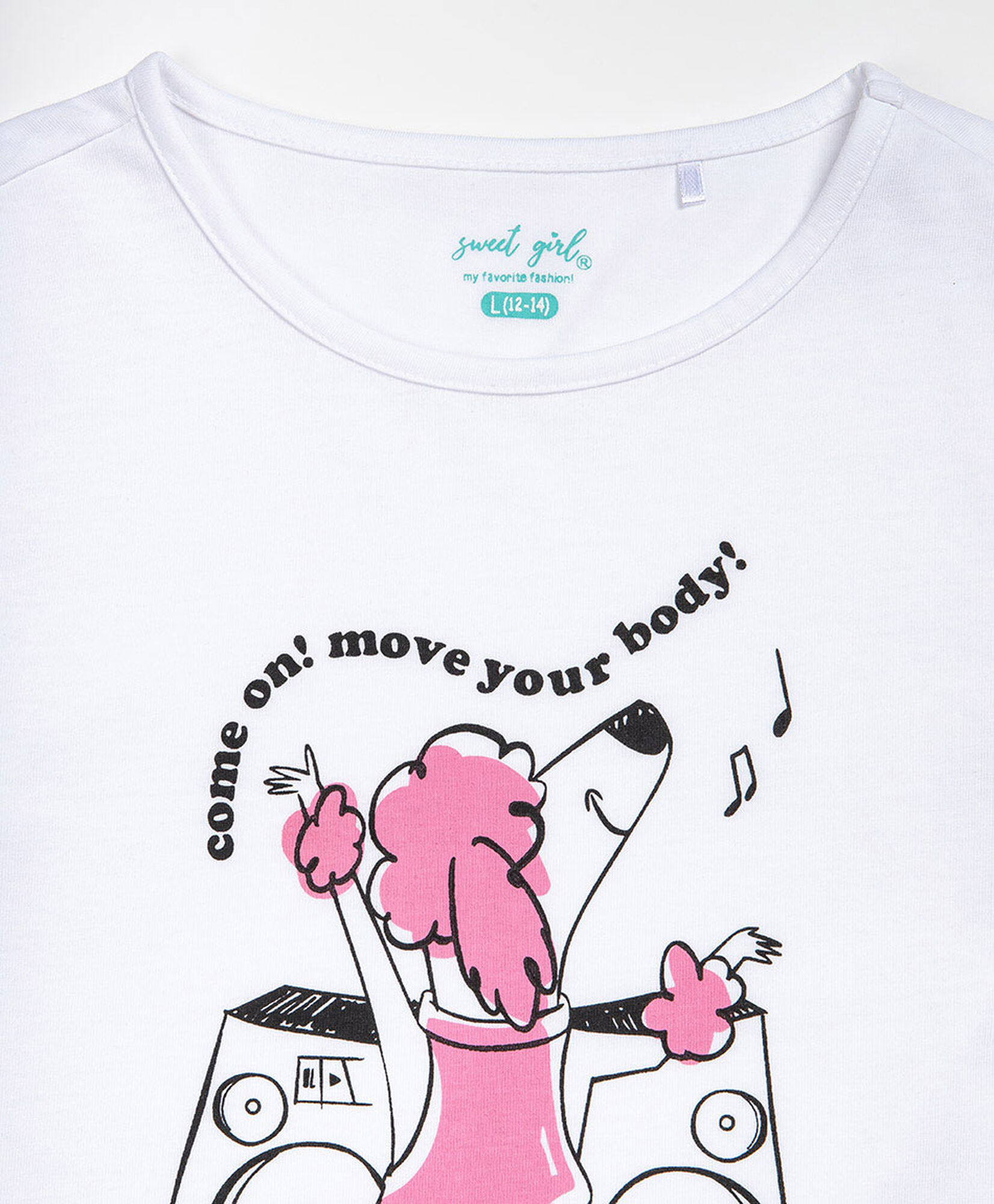 Polera niña perrito bailando Polera niña perrito bailando