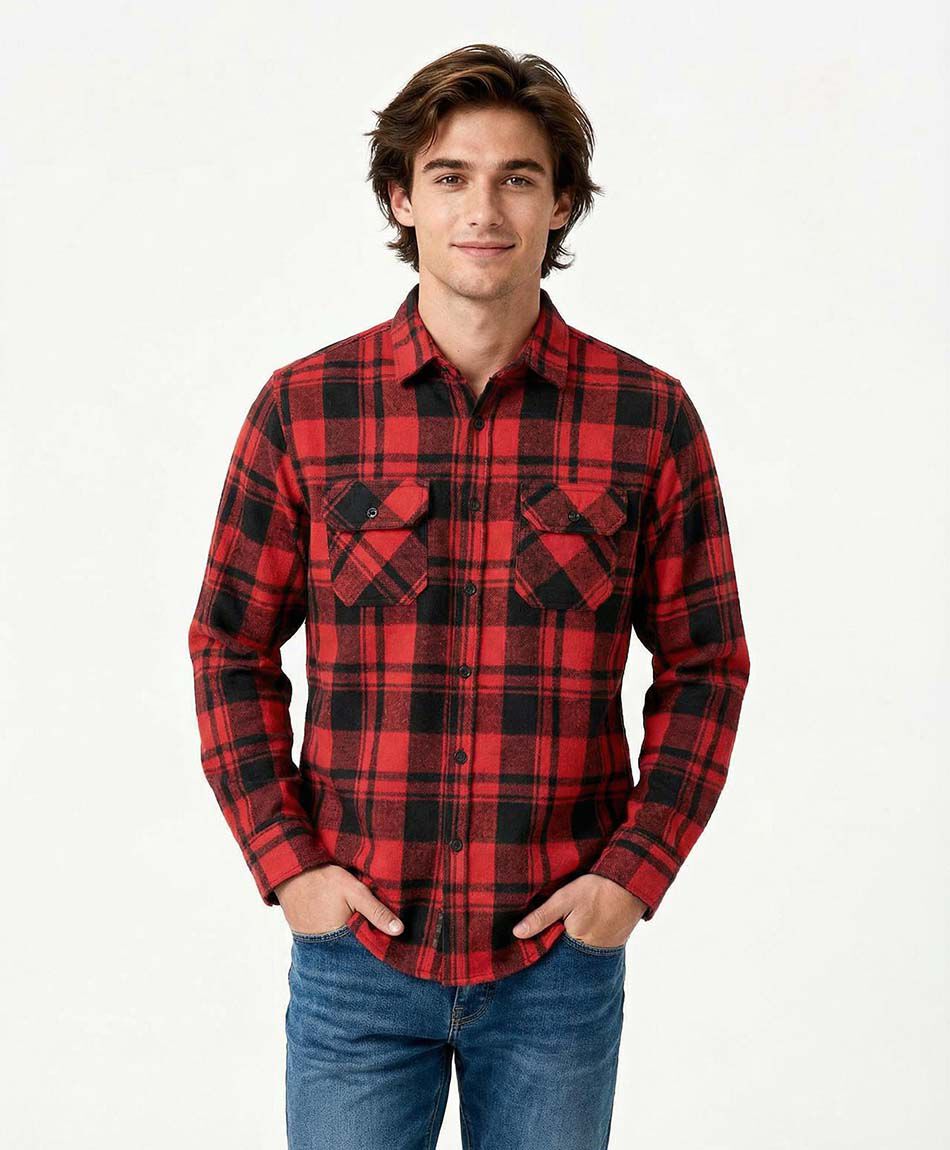 Chaqueta hombre le&ntilde;adora roja