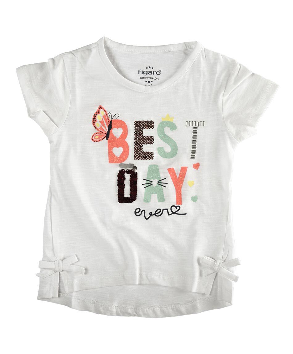 Polera manga corta cuello redondo