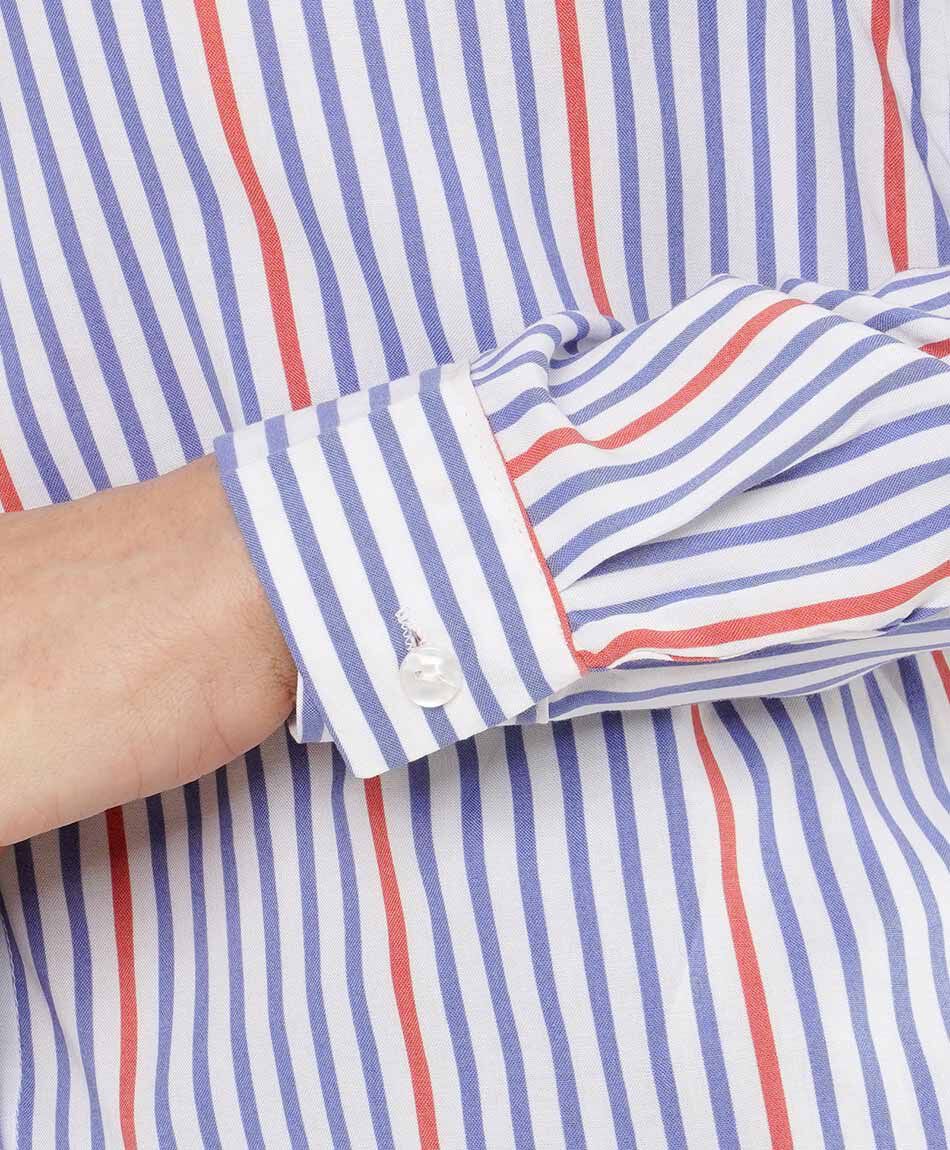 Blusa mujer l&iacute;neas bicolor