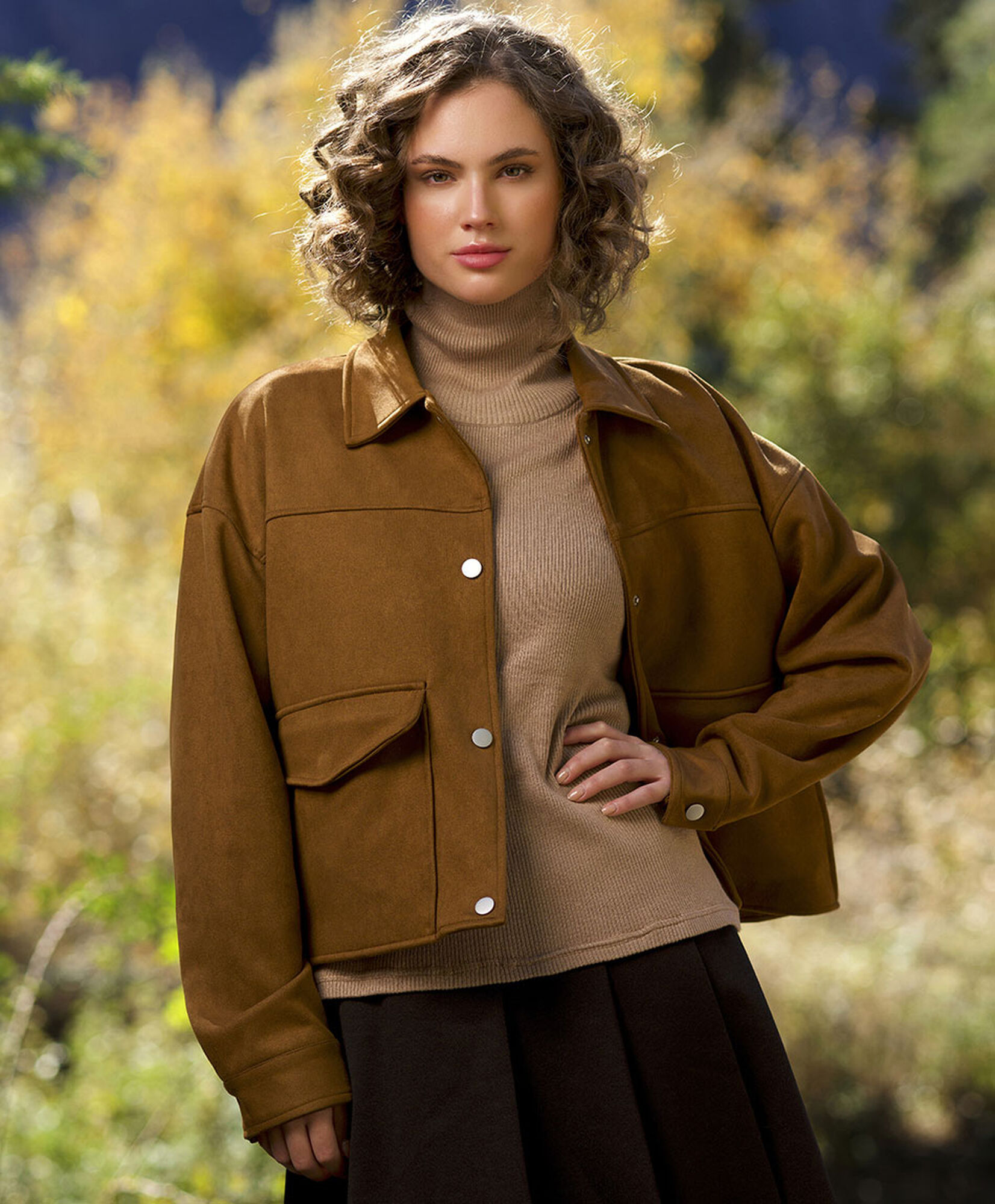 Chaqueta mujer suede bolsillos Chaqueta mujer suede bolsillos