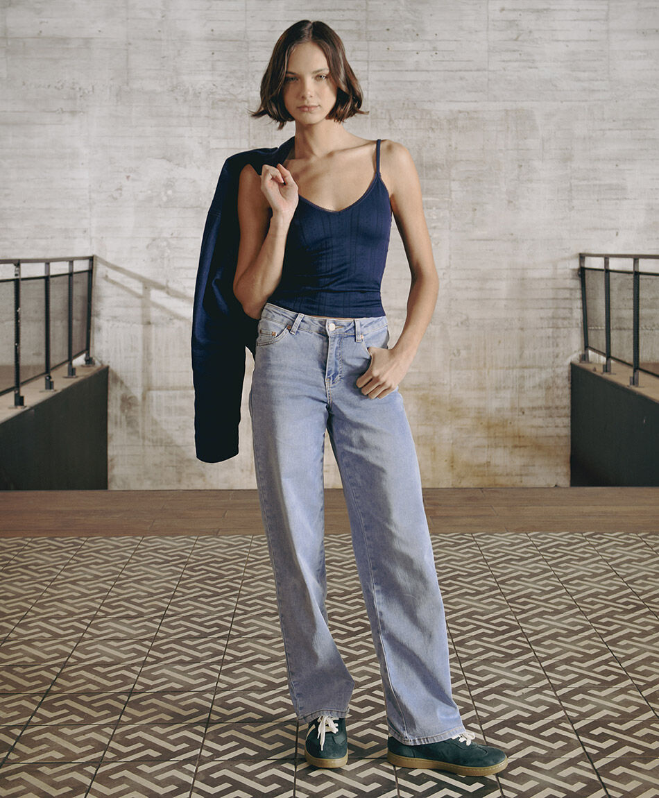 Jeans mujer straight cl&aacute;sicos