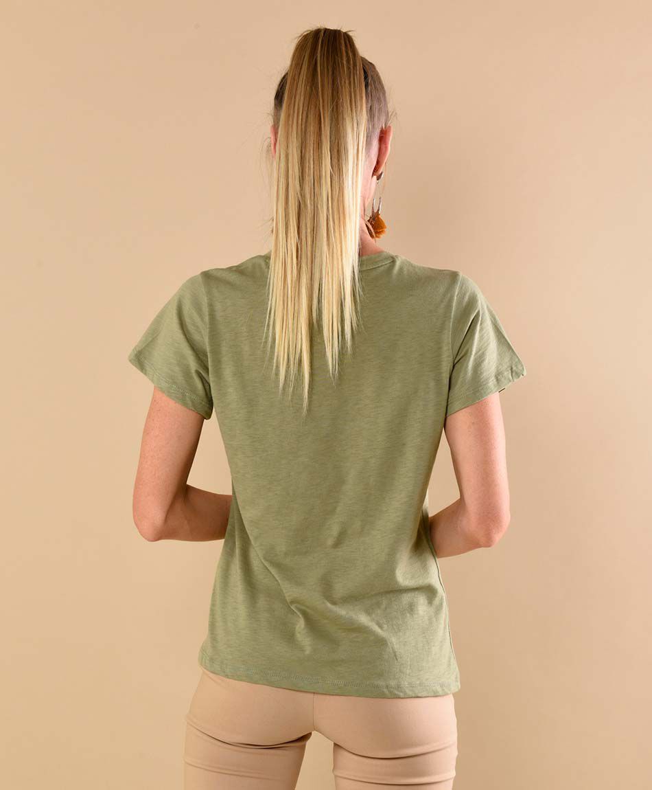 Polera manga corta cuello redondo