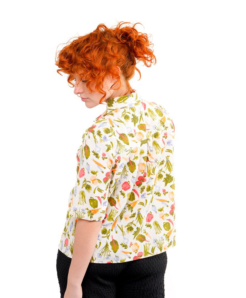 Blusa mujer lino vegetales
