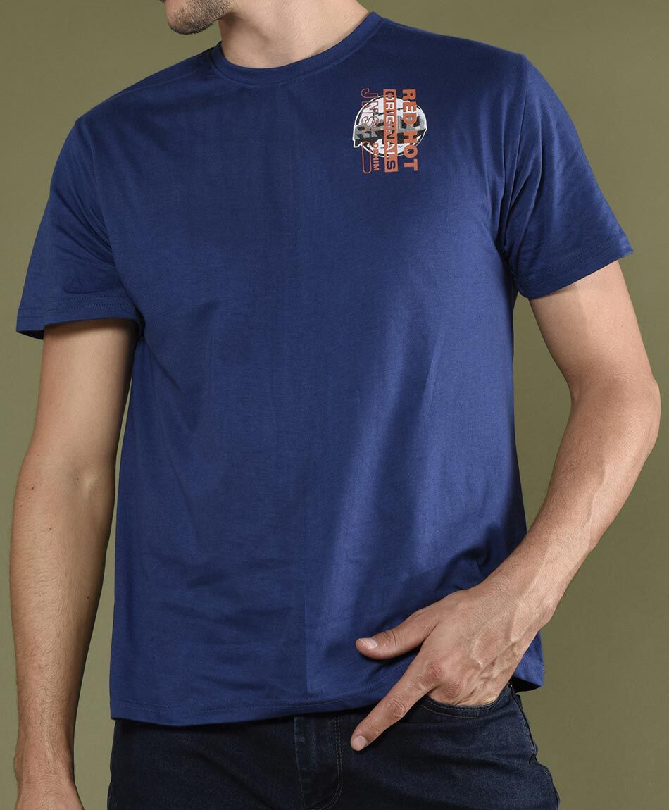 Polera manga corta cuello redondo