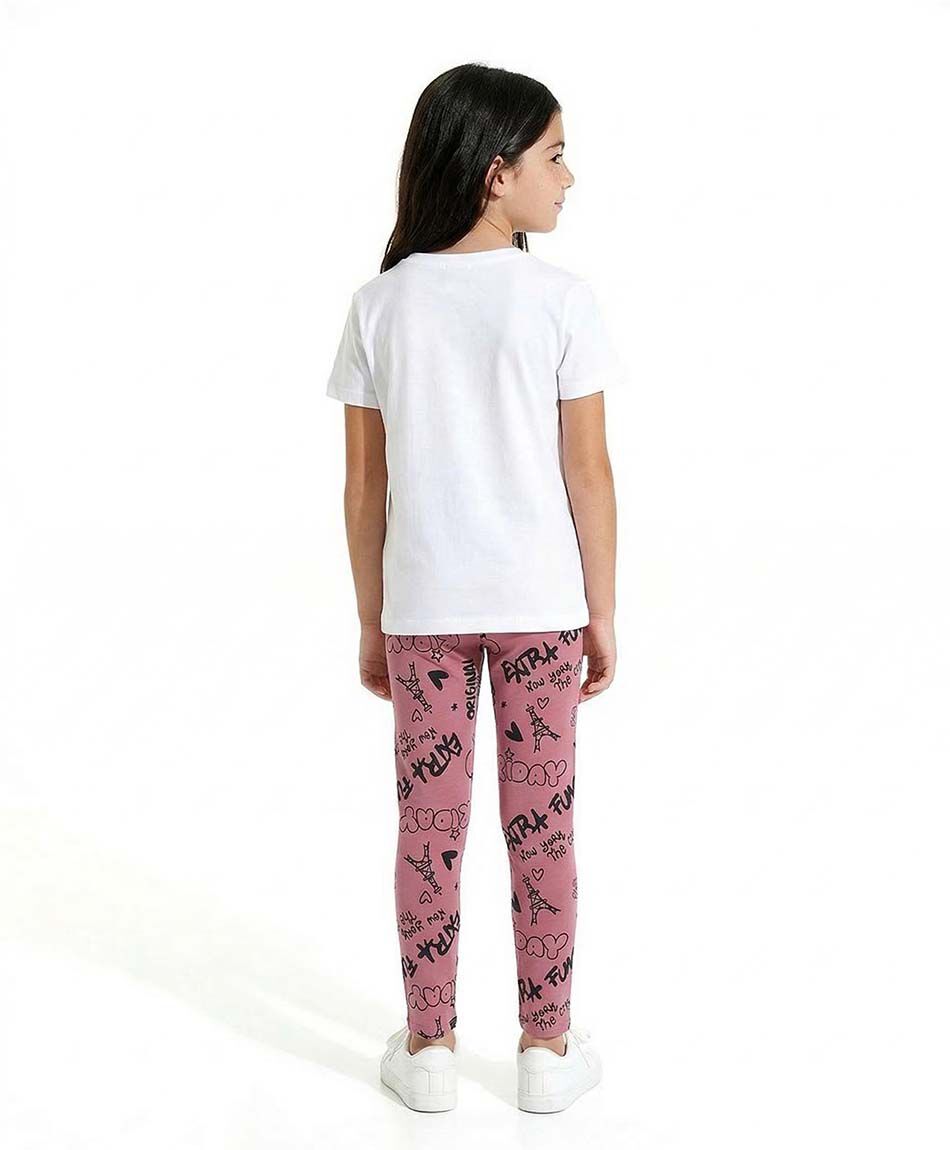 Leggins ni&ntilde;a estampado graffiti