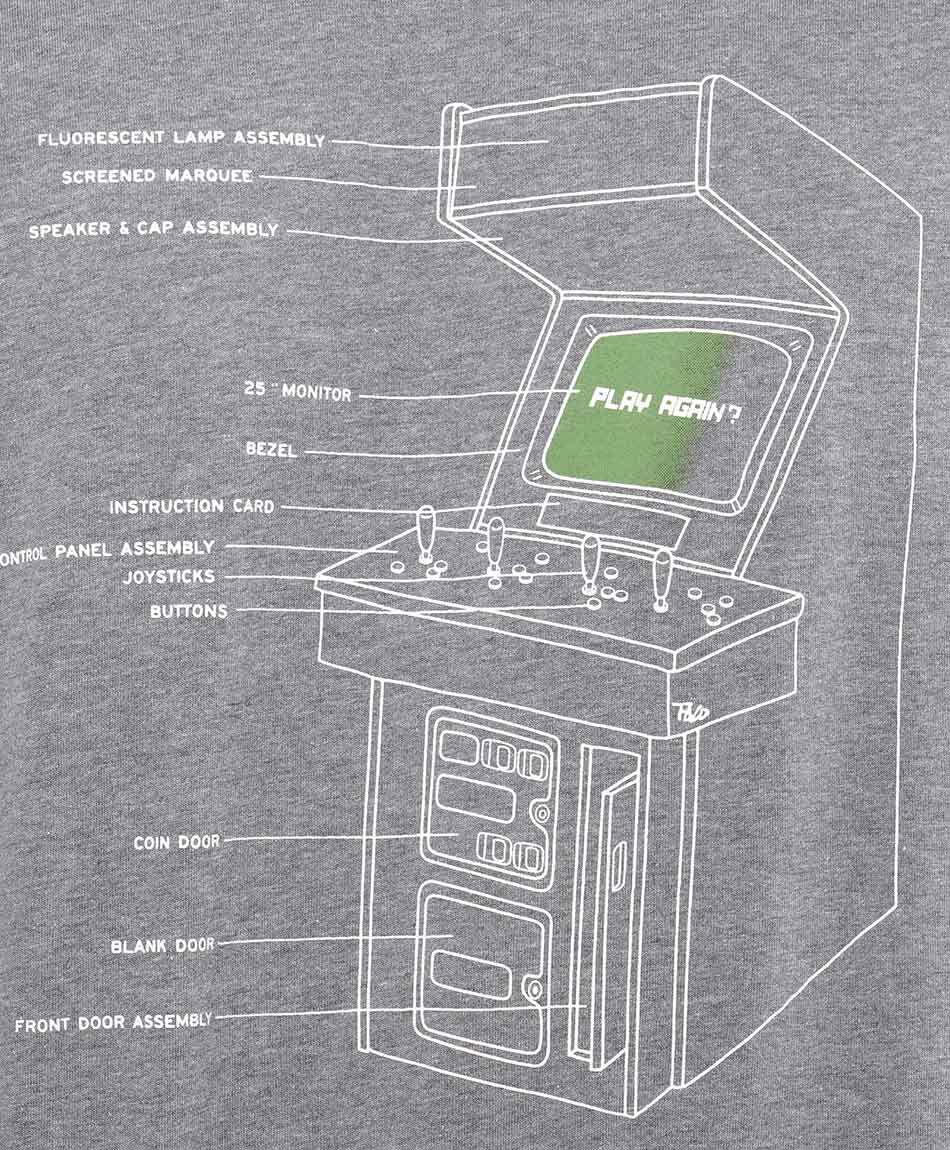 Polera hombre estampado arcade machine