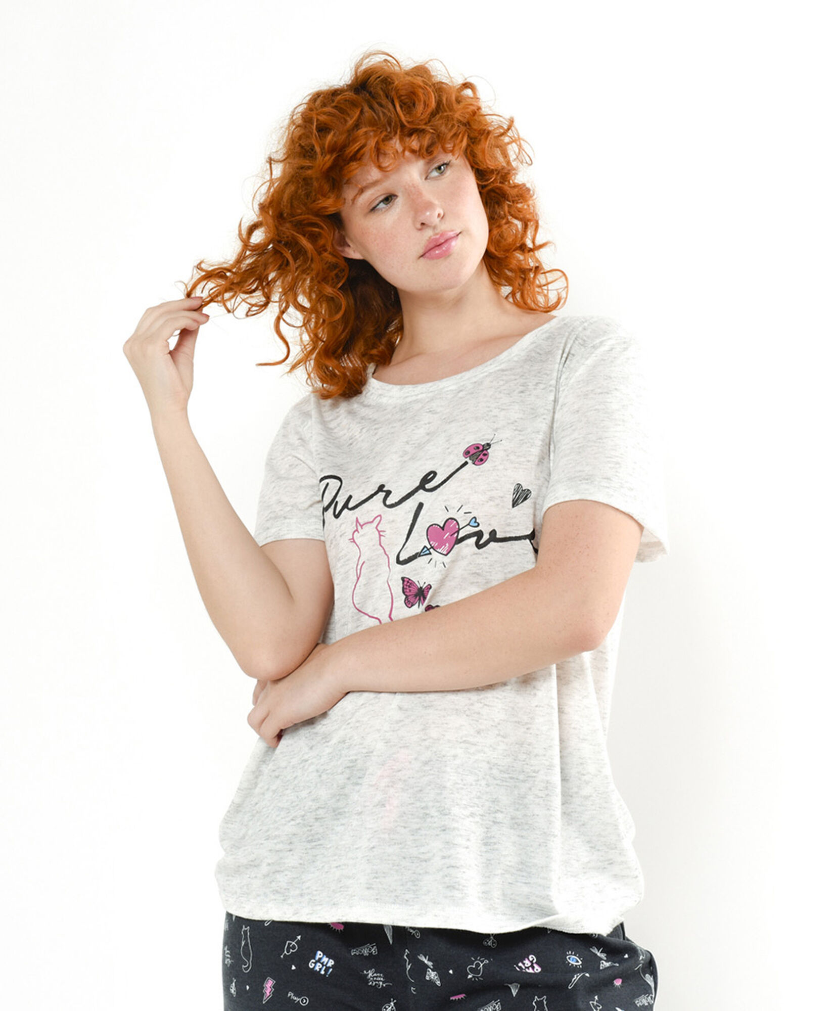 Pijama mujer gatito capri Pijama mujer gatito capri