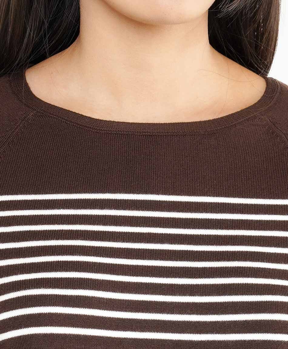 Sweater mujer manga 3/4 lineas