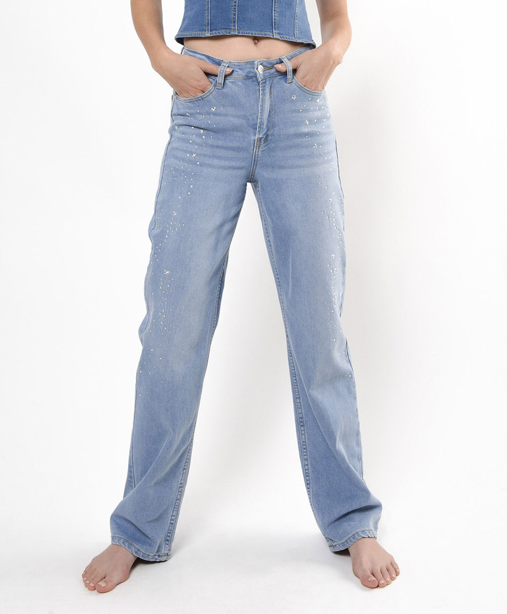 Jeans mujer brillos y estrellas Jeans mujer brillos y estrellas
