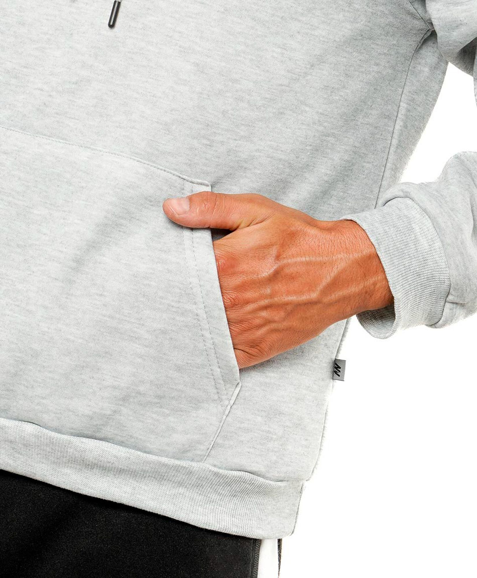 Polerón deportivo hombre liso gris Polerón deportivo hombre liso gris