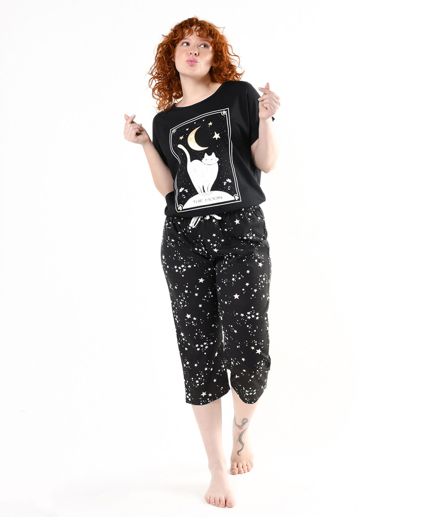 Pijama mujer gato luna capri Pijama mujer gato luna capri