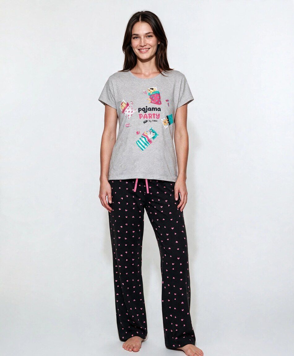 Pijama mujer melange pijamada perritos