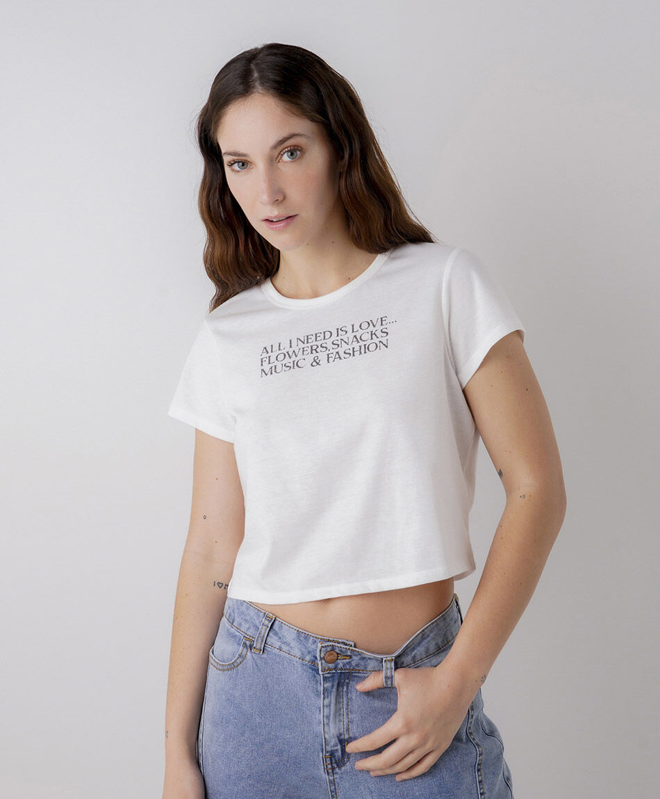 Polera mujer message love