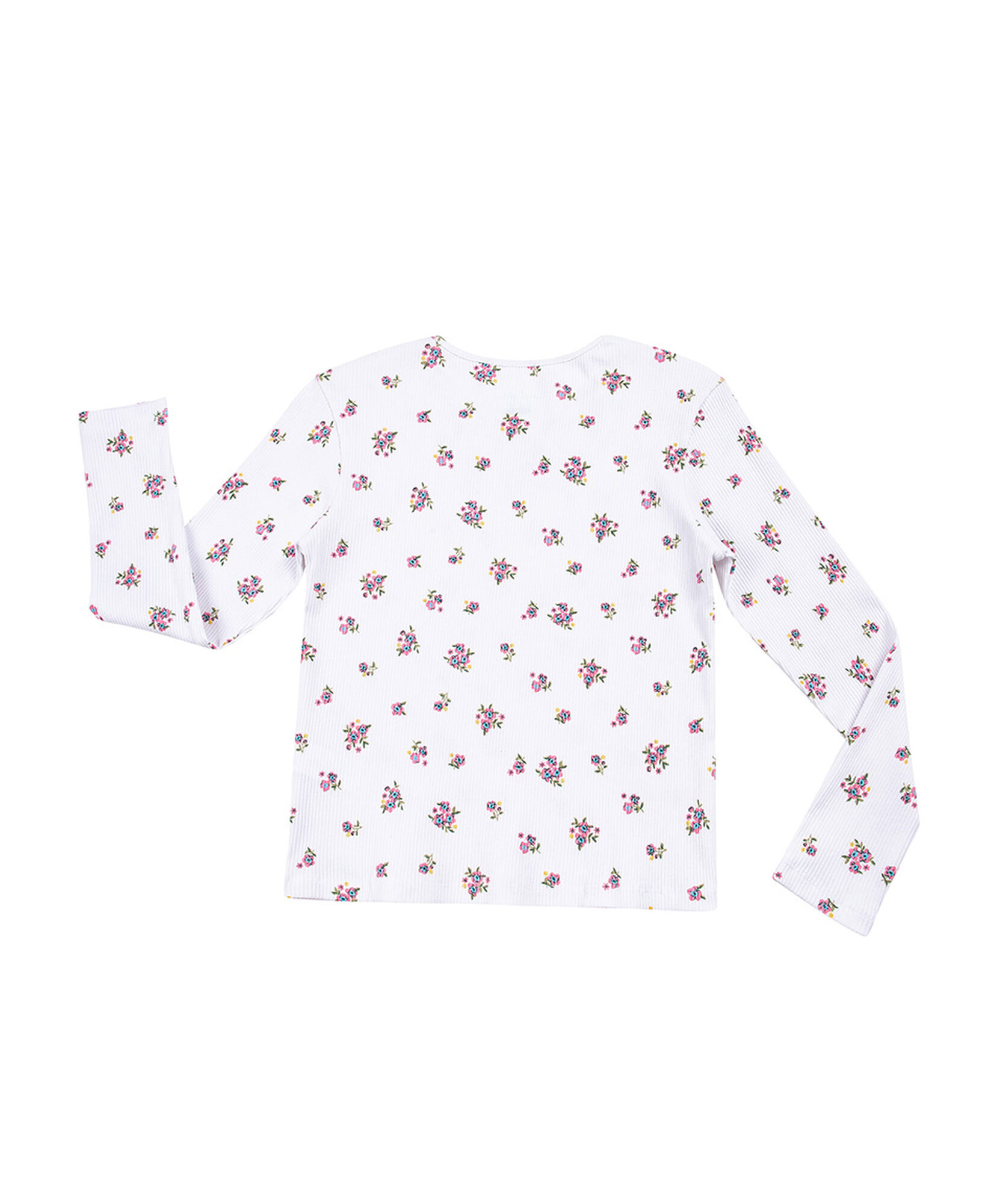 Polera niña acanalada florcitas Polera niña acanalada florcitas