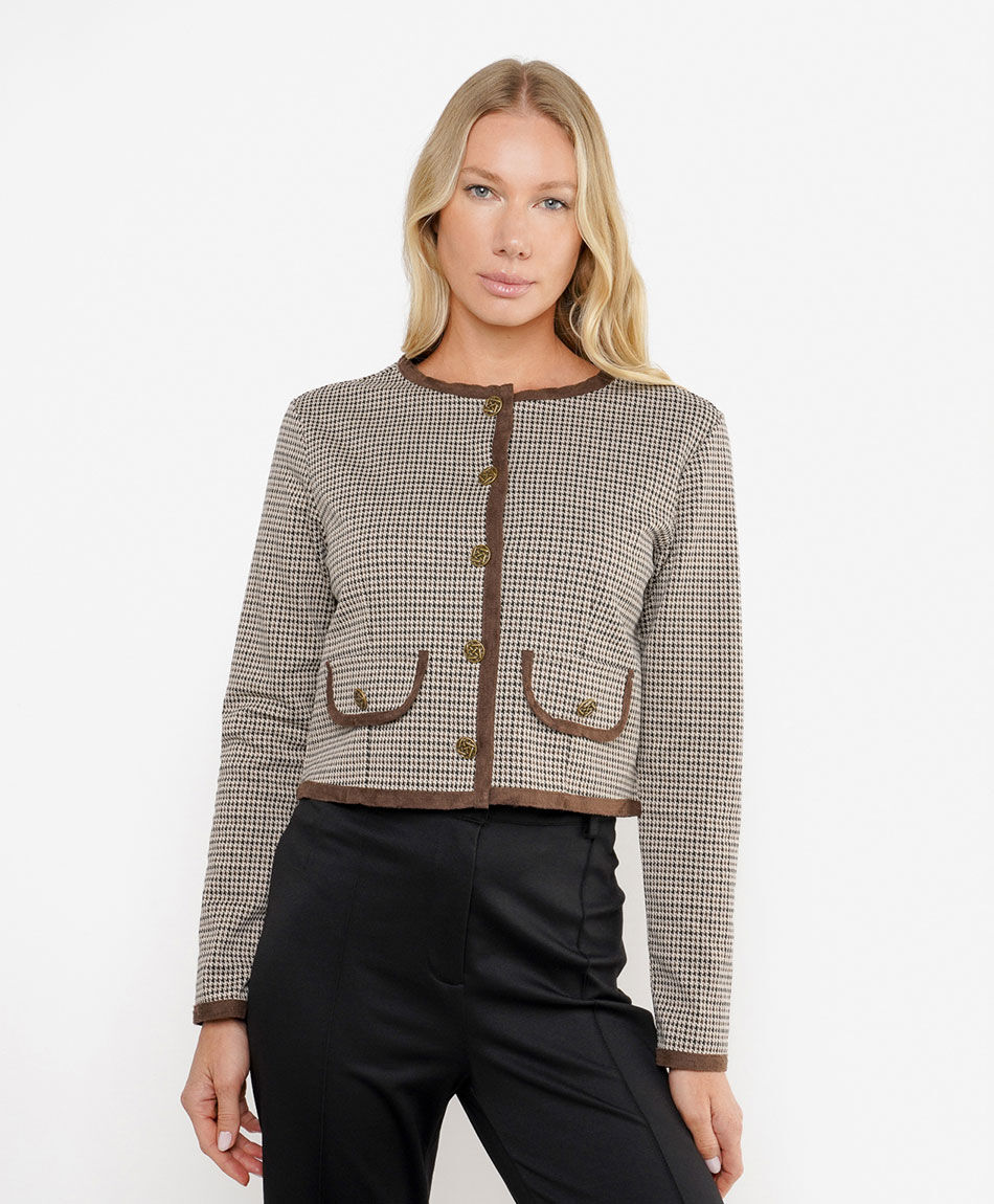 Chaqueta mujer look tweed