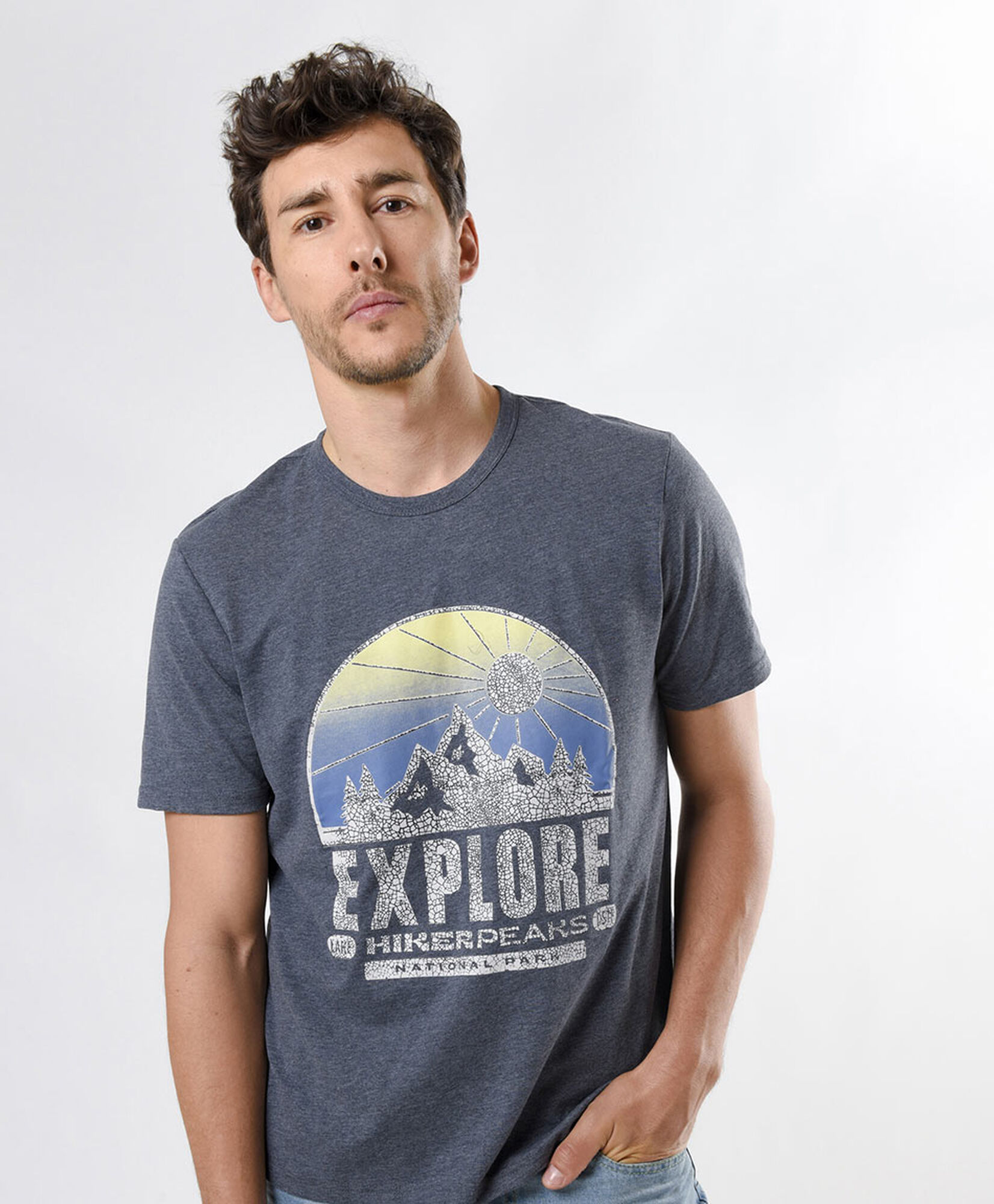 Polera hombre jaspeada explore Polera hombre jaspeada explore