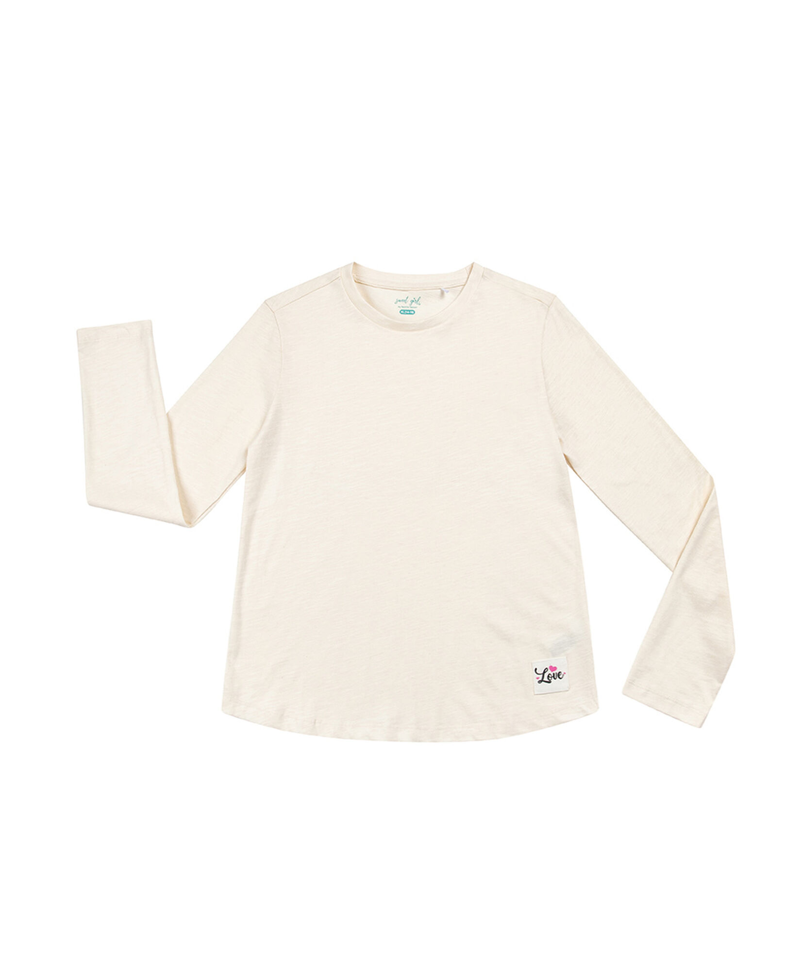 Polera niña lisa beige Polera niña lisa beige