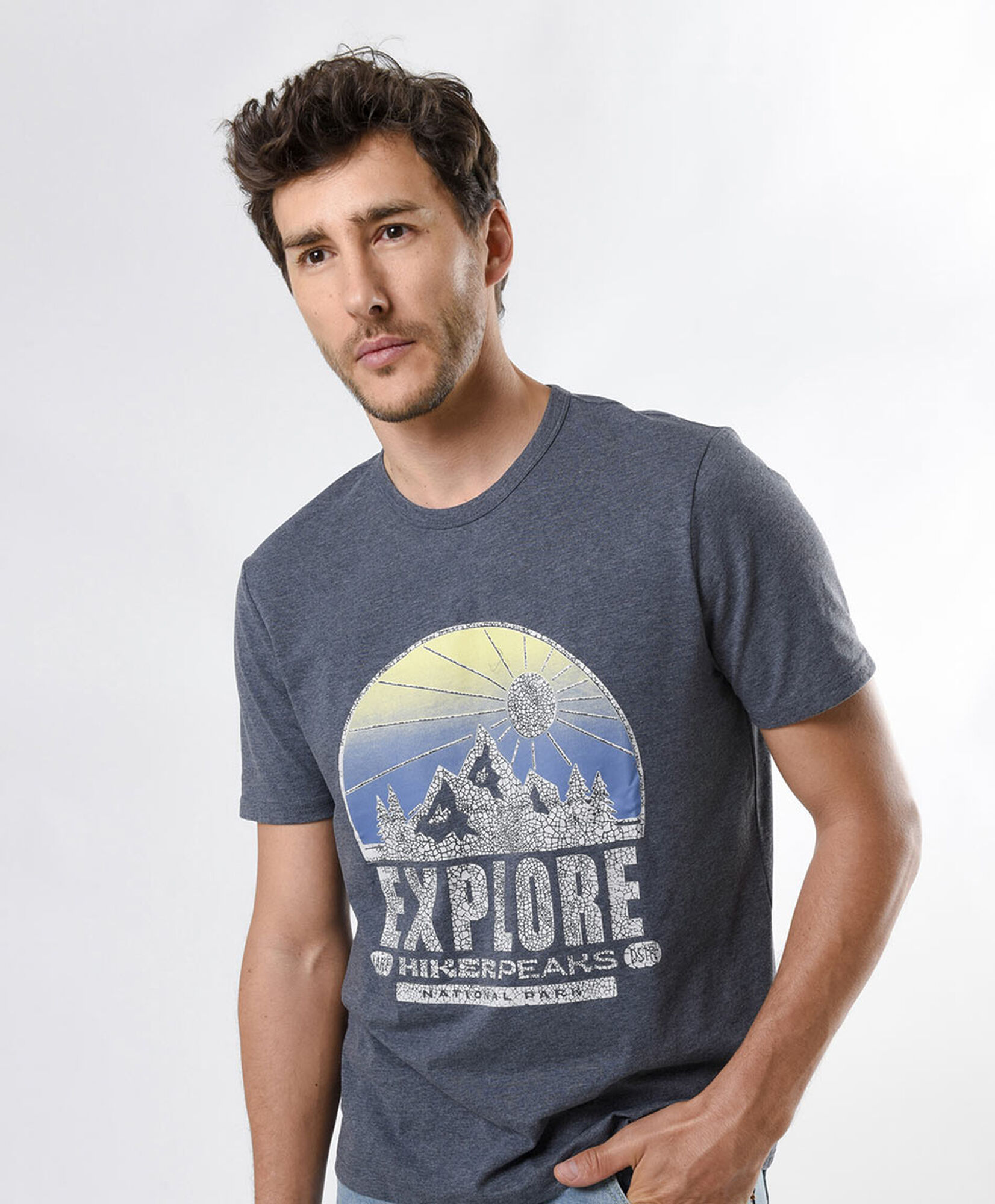 Polera hombre jaspeada explore Polera hombre jaspeada explore