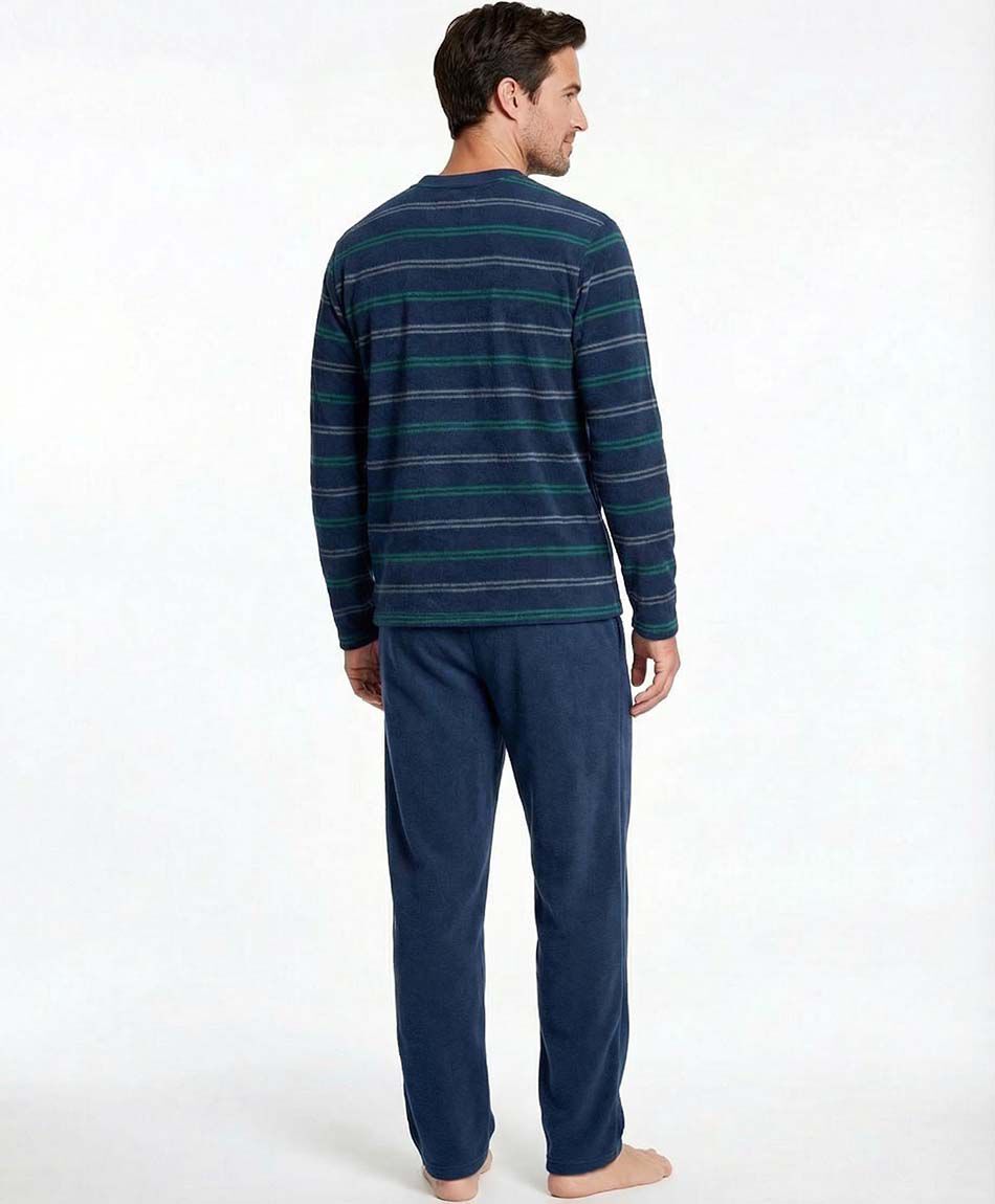 Pijama hombre cuello redondo cl&aacute;sico