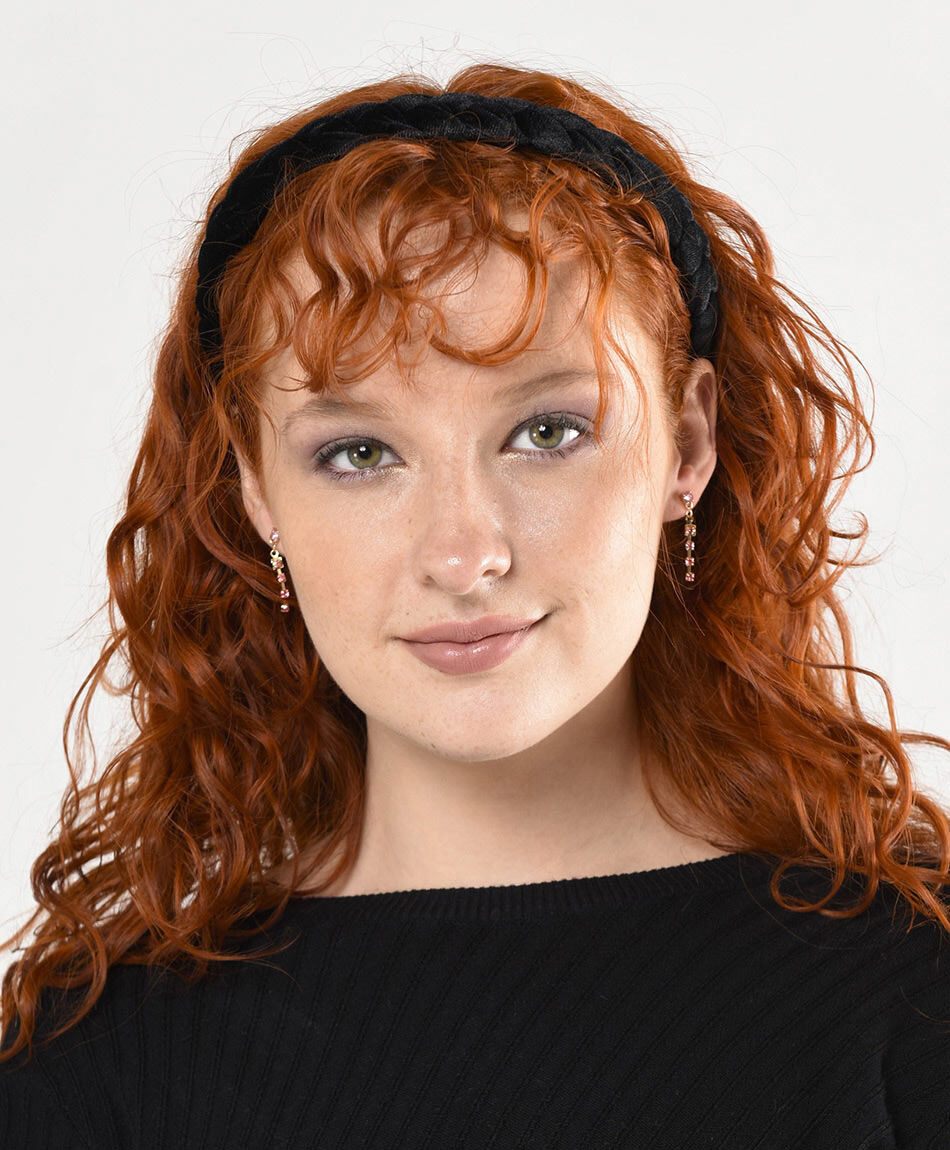 Cintillo mujer trenzado plush 1 pieza