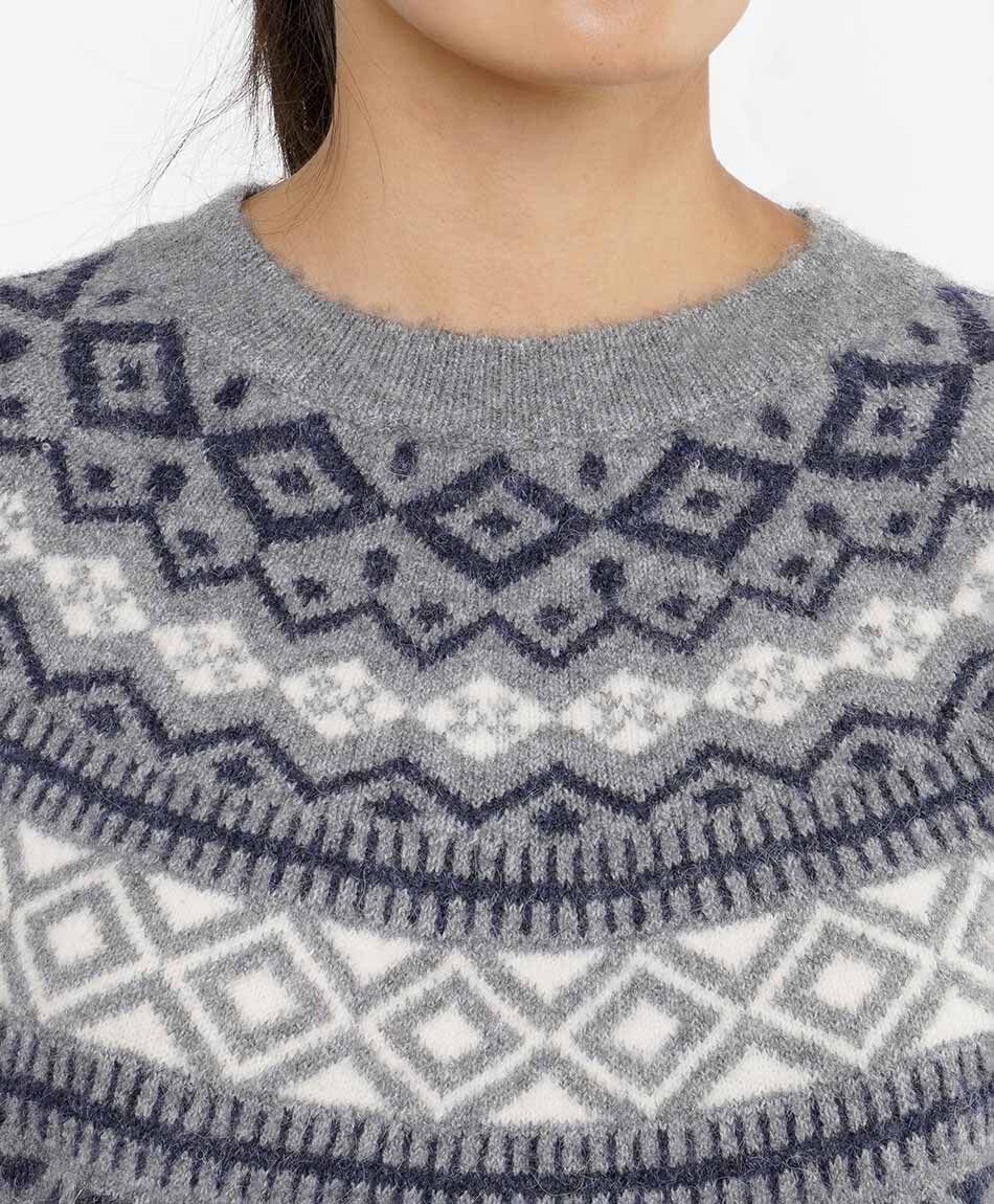 Sweater mujer n&oacute;rdico gris