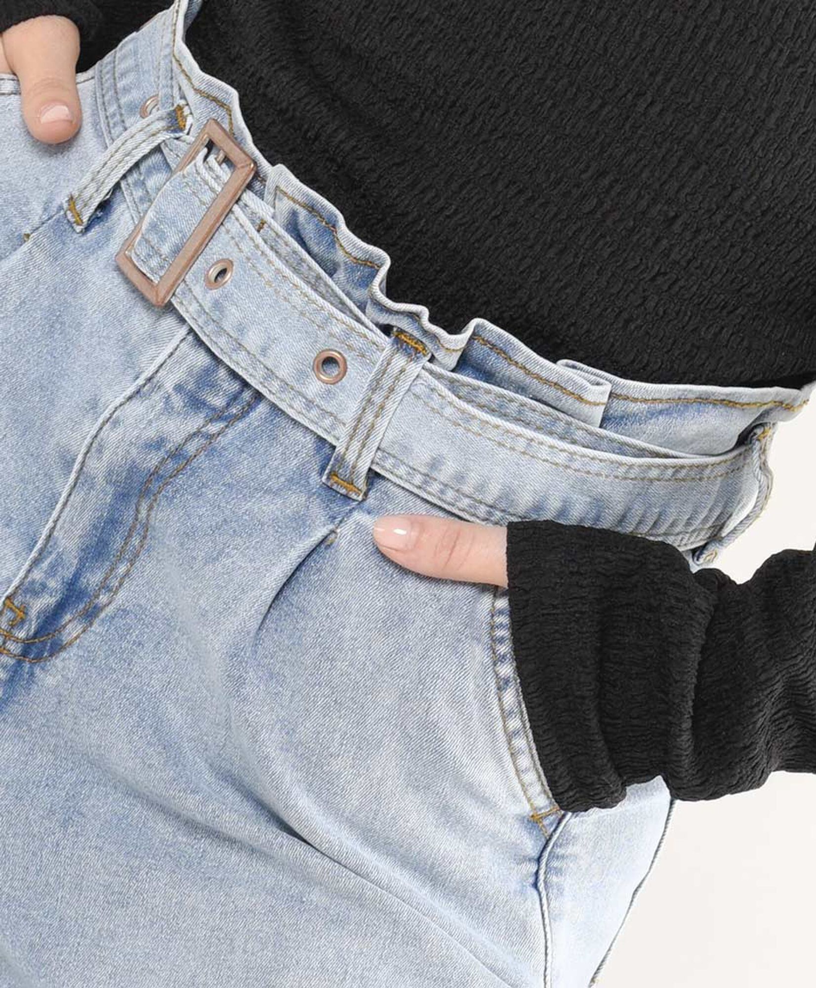 Jeans mujer cinturón wide Jeans mujer cinturón wide