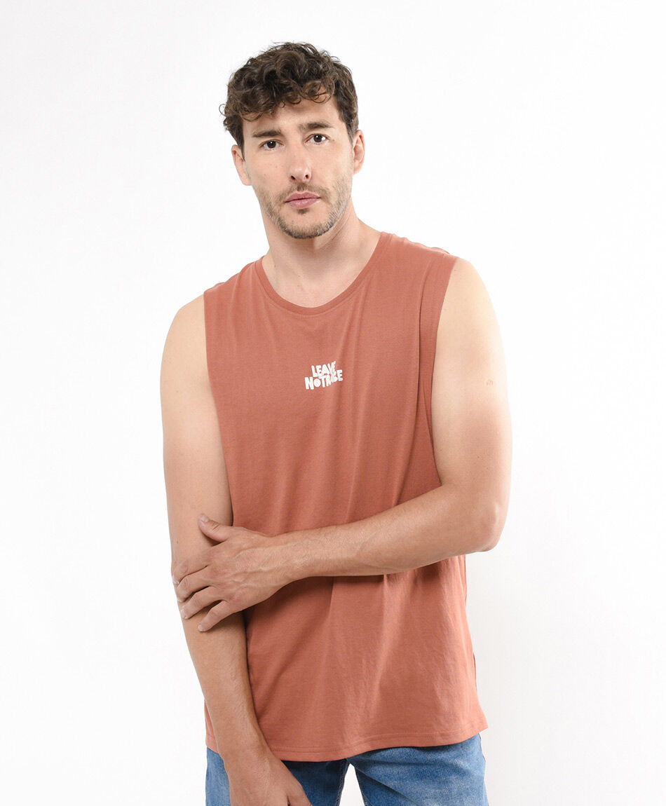 Polera hombre surf leave orange