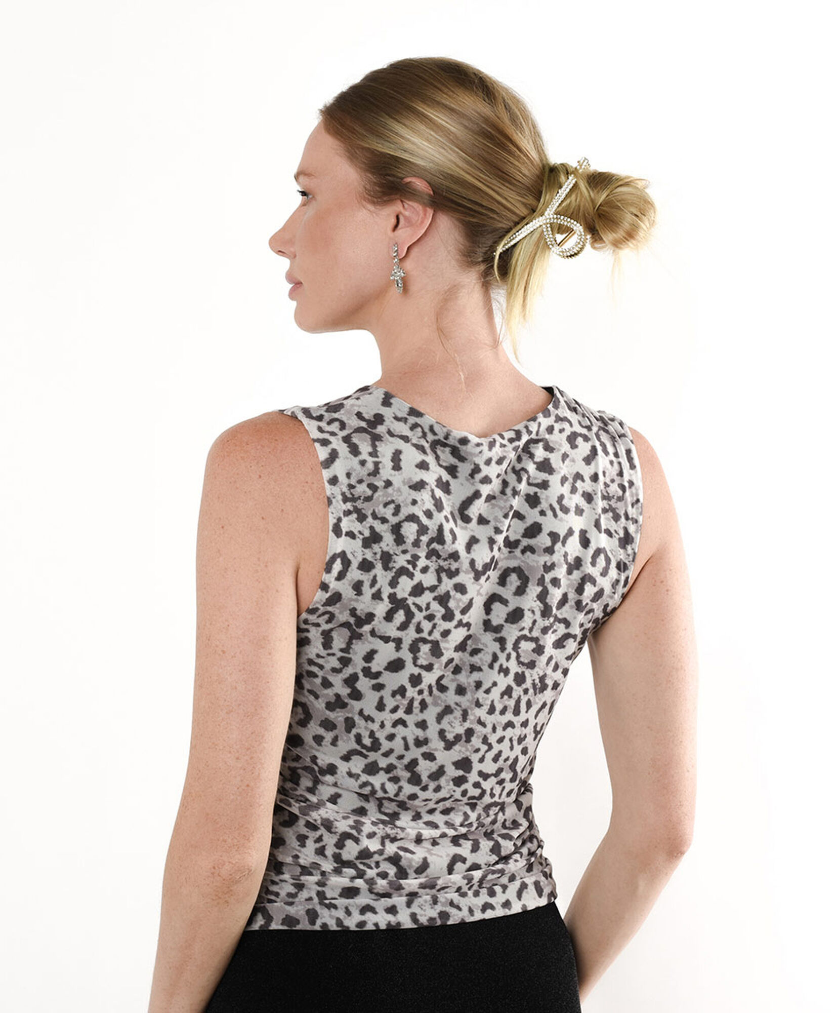 Polera mujer animal print mesh Polera mujer animal print mesh