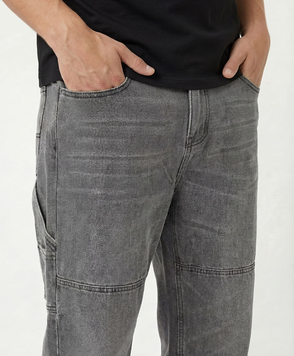 Jeans hombre baggy cortes grey